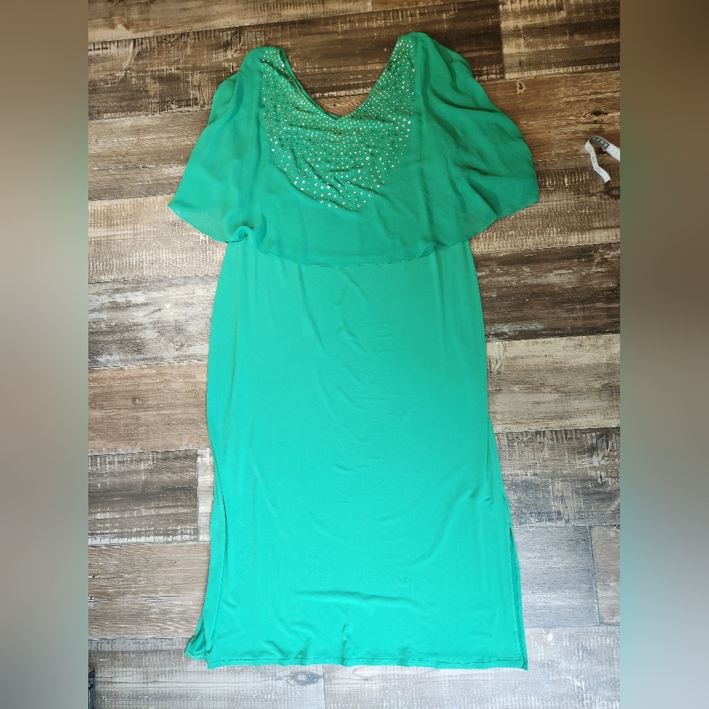 Glamor Night green dress Size 22W